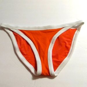Nwt Orange & White Bikini Bottom